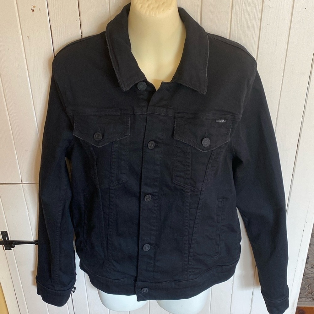 Mother Denim Woman’s Black Jean Jacket Size Large